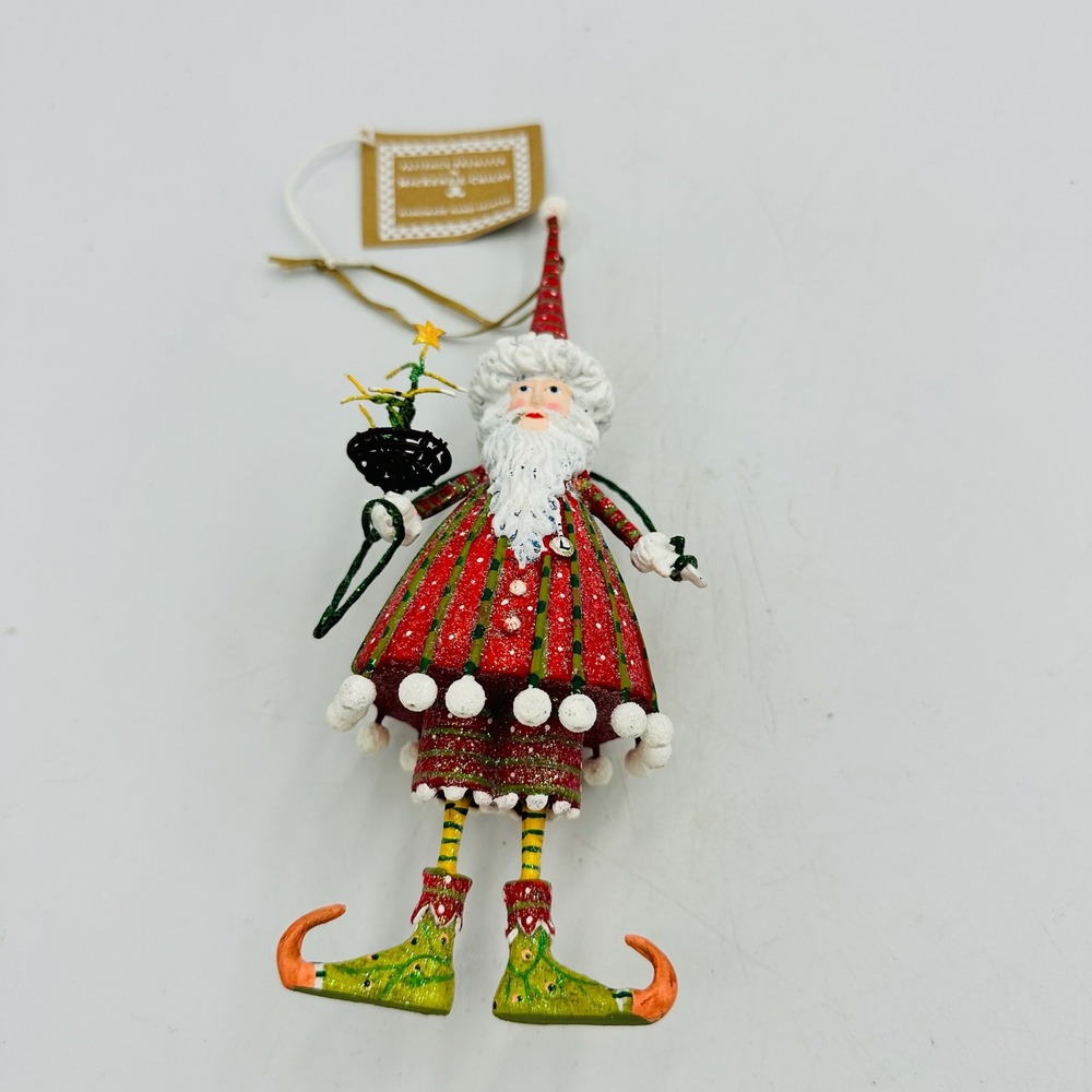 MacKenzie-Childs Patience Brewster Dash‎ Away Santa Ornament 08-30201 w/ Box